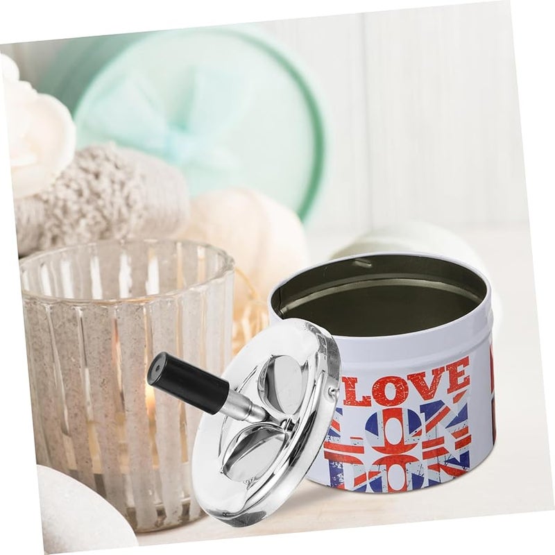 علبة سجائر من الفولاذ المقاوم للصدأ مقاومة للرياح مع غطاء، ذات إطفاء تلقائي محمولة للاستخدام المنزلي والخارجي - Image 3